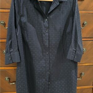 Women’s Navy Patterned Shirt